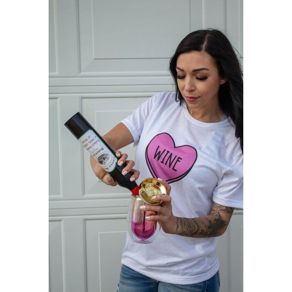 Wine Candy Heart tee