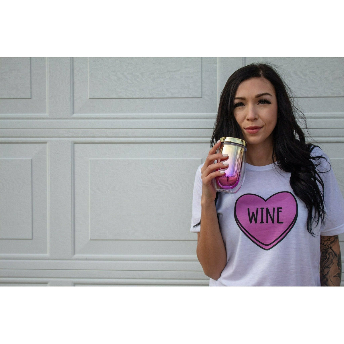 Wine Candy Heart tee