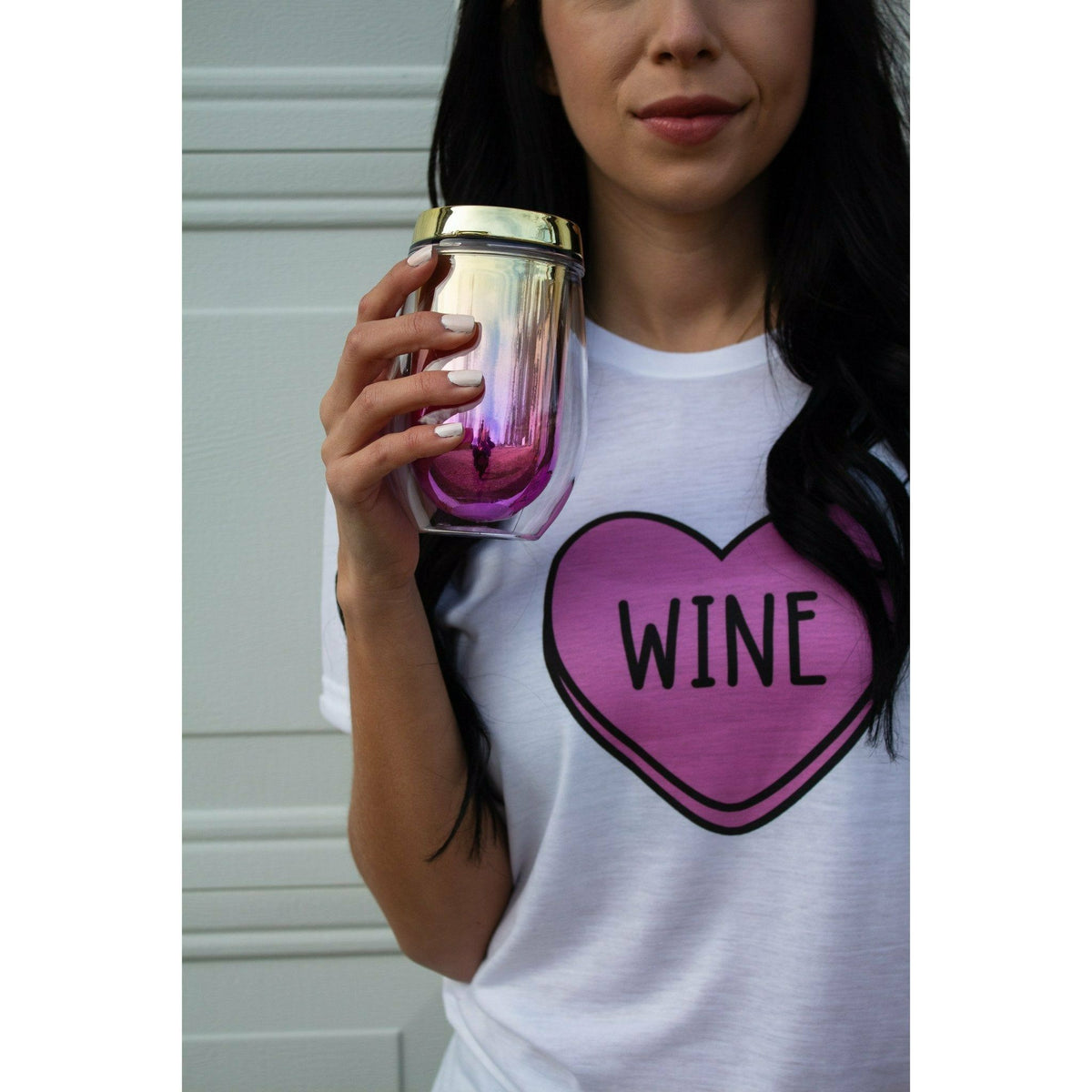 Wine Candy Heart tee