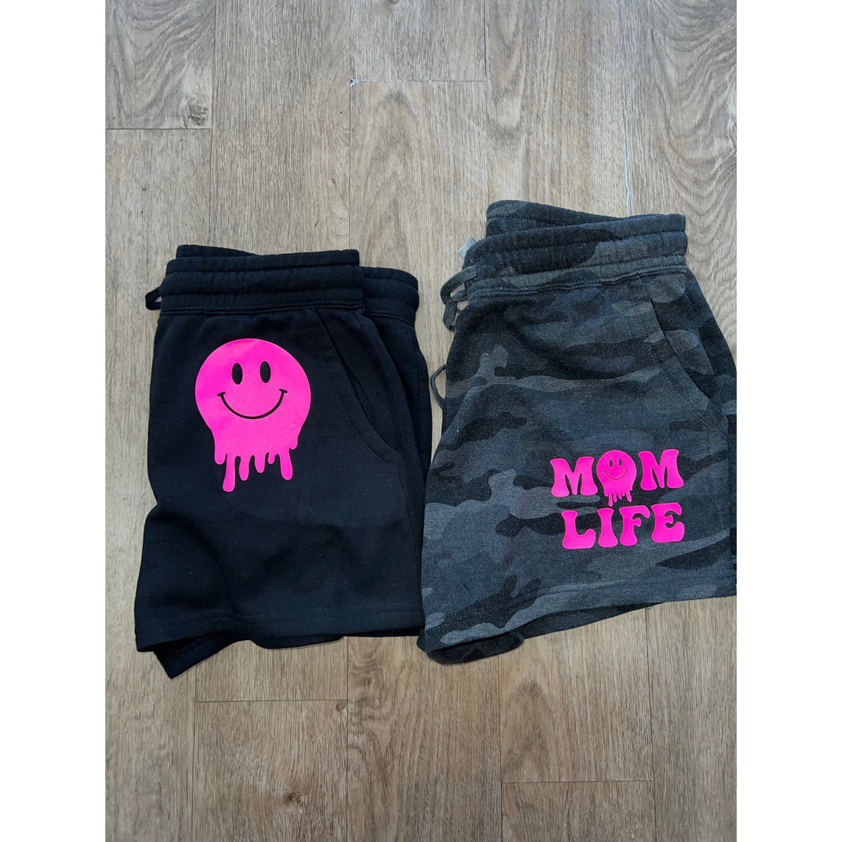 Melting Smiley Shorts or Joggers ( Black or Camo Black)