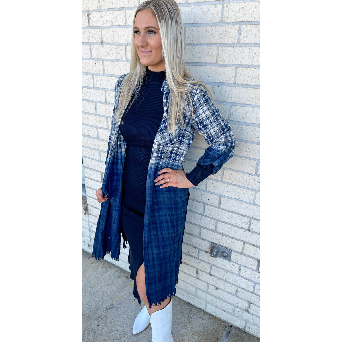 Baylee Blue Ombre Kimono Duster