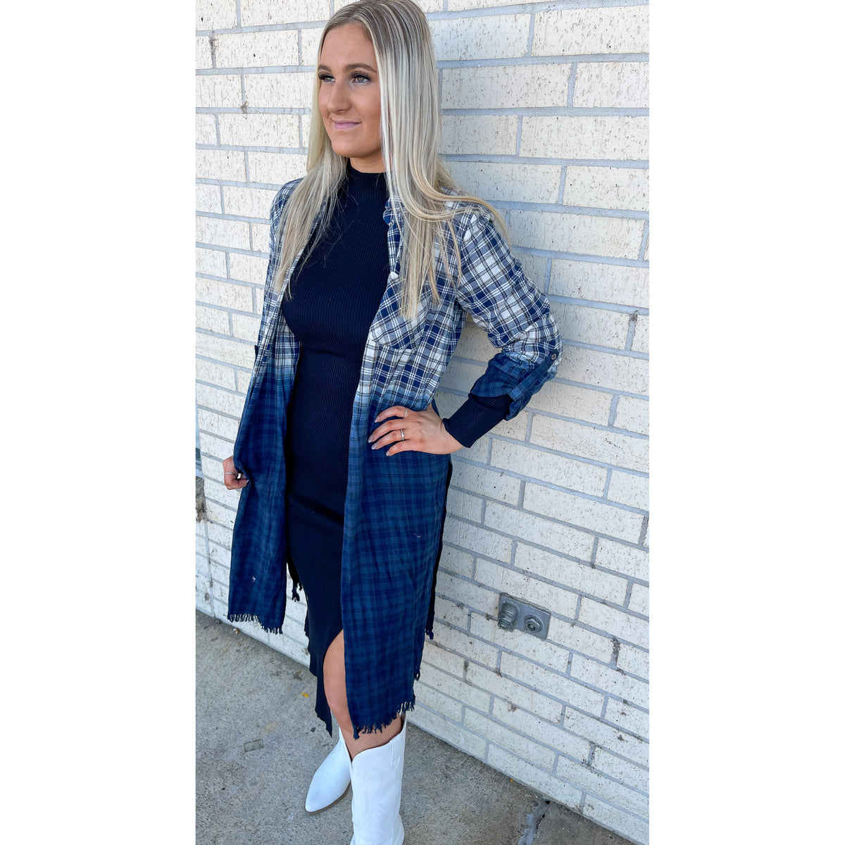 Baylee Blue Ombre Kimono Duster