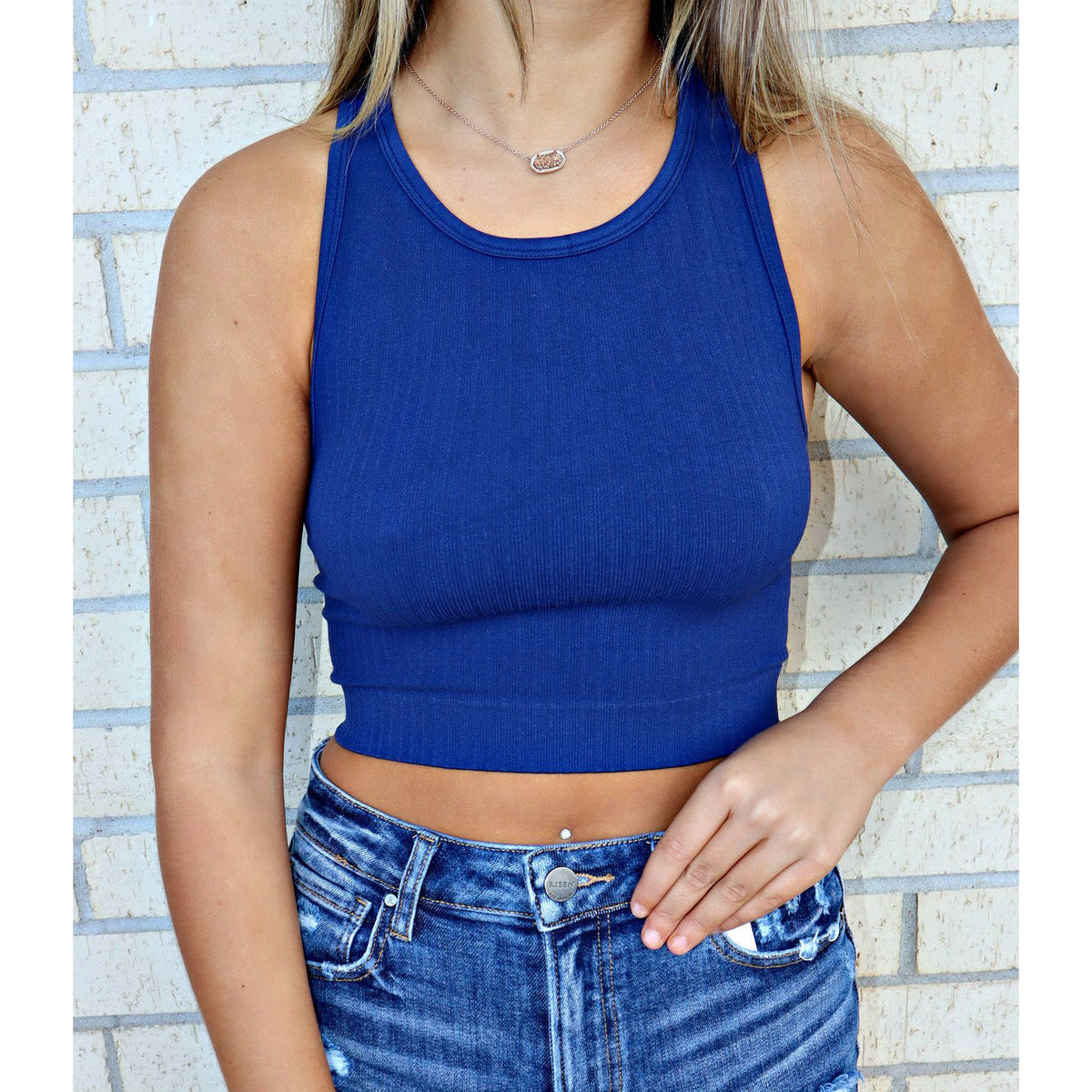 Janelle Soft Ribbed Soft Crop Tanks ( lots of colors)