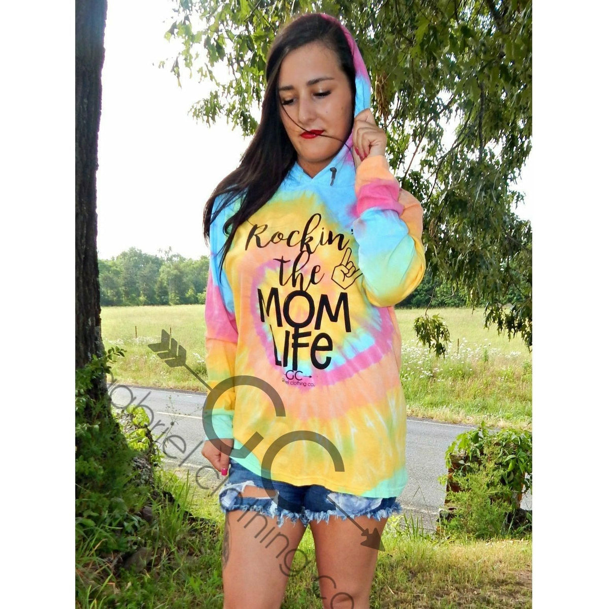 Rockin the Mom life Hoodie - Gabriel Clothing Company