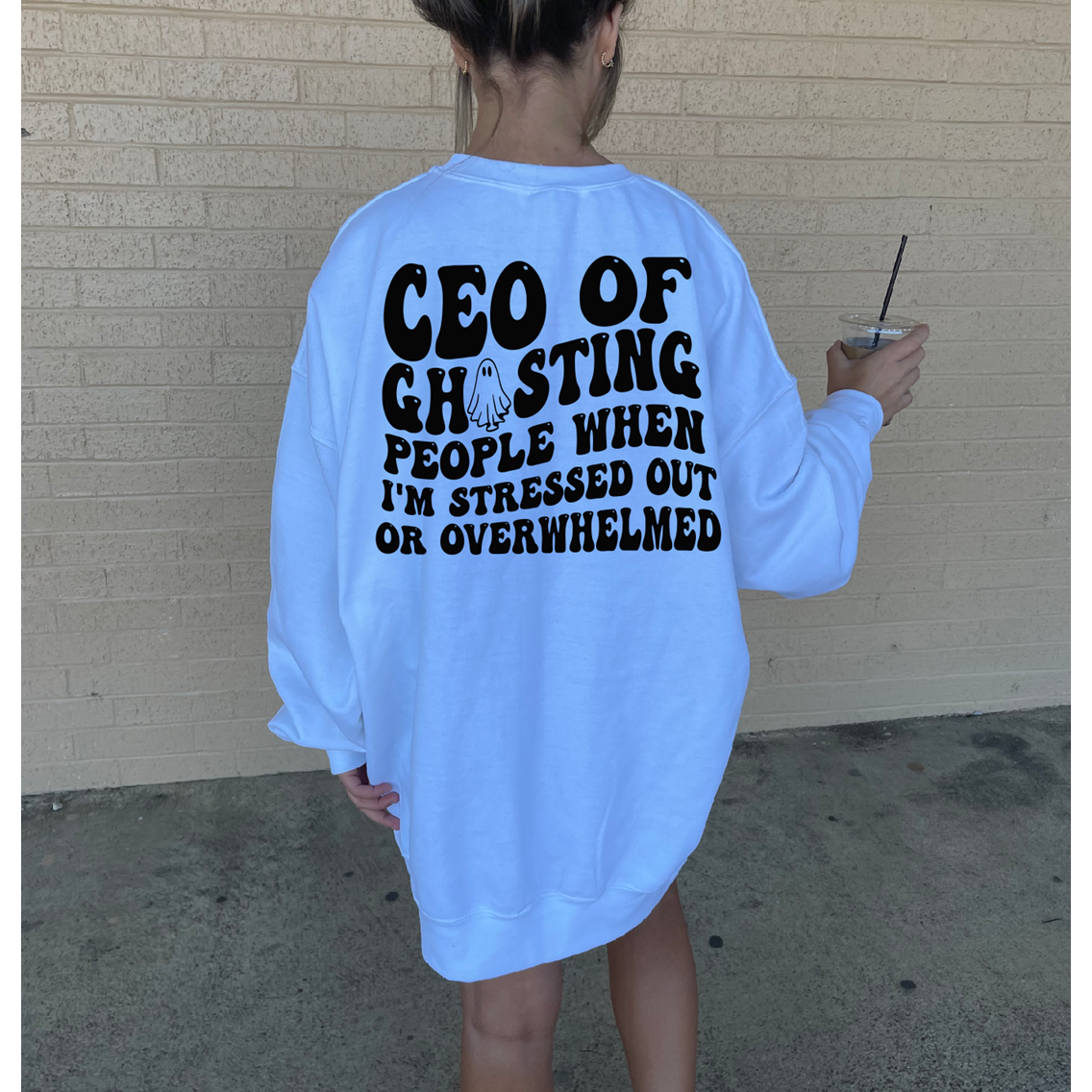 CEO of Ghosting people when I&#39;m stressed tee or sweatshirt