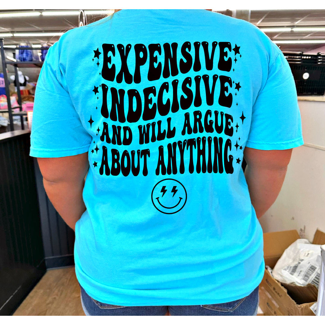 Expensive Indecisive and Will argue about anything Tee or sweatshirt