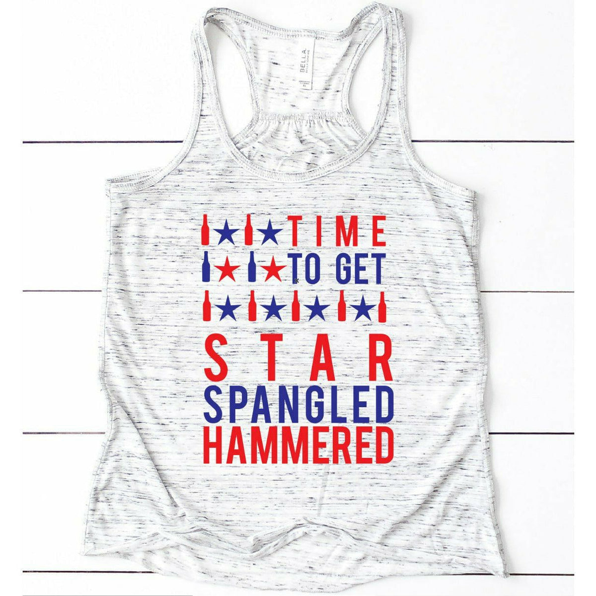 Star spangled hammered tee or tank