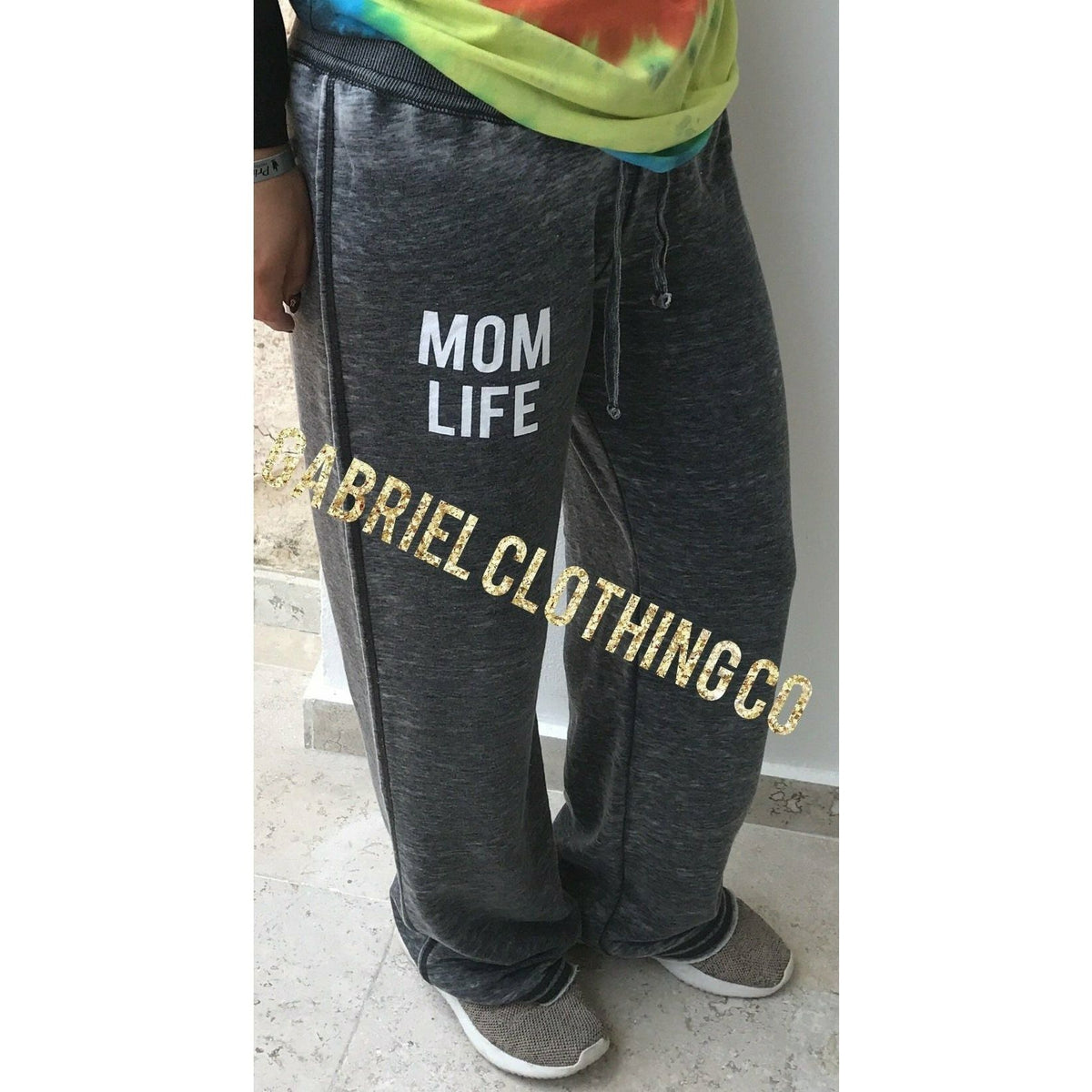 Mom life pants charcoal (soft) - Gabriel Clothing Company