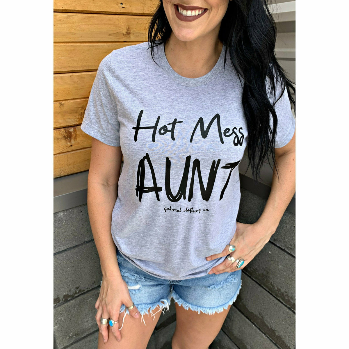 Hot Mess Aunt tee