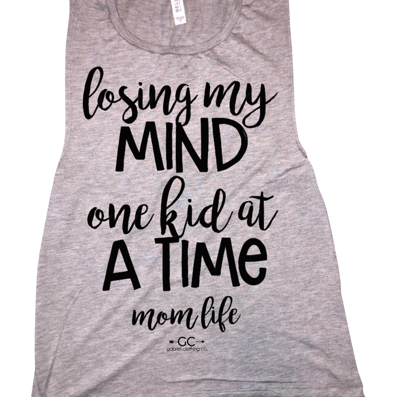 Losing my mind one kid at a time Tank top - Gabriel Clothing Company