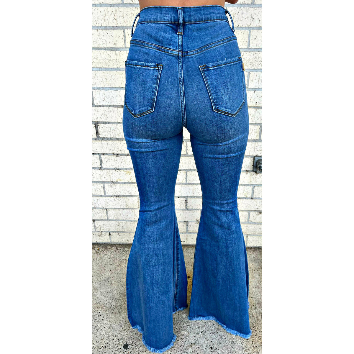 It&#39;s a Vibe Blue Flare Jeans (no holes)
