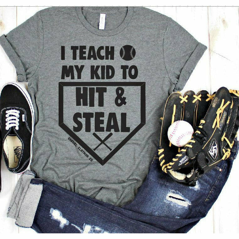 I teach my kid to hit &amp; steal baseball tee