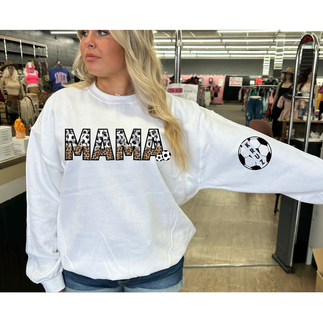 Personalize Soccer Mama tee or sweatshirt